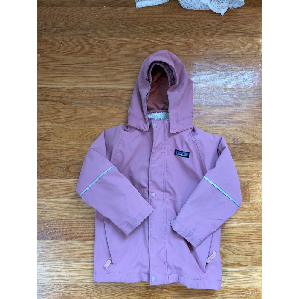 Patagonia 4T Pink 3-in-1 Jacket Removable Sherpa Fleece Vest Liner Hooded